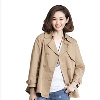 spring autumn 5xl double breasted trench coat for women classic european trench coat khaki black