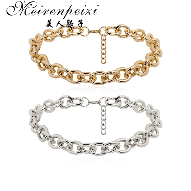 Новинка Панк чокеры ожерелья для женщин простое массивное ожерелье с большой