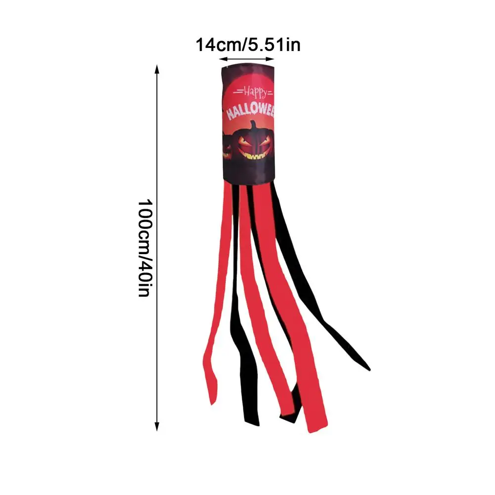 

Halloween Wind Sock Hanging Flag Weather Indicator Halloween Windsock Party Restaurant Outdoor Scary Flag Halloween Home Decor
