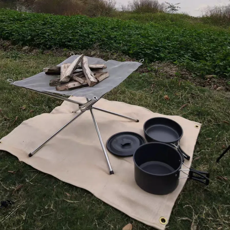 S/M/L огнеупорное одеяло для барбекю коврик из стекловолокна уличная огнеупорная