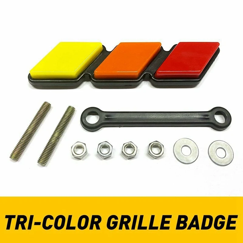 

Three-color Car Front Bumper Grille Decoration Emblem Kidney Trim Badge Sticker For Toyota Tacoma 4Runner Auto Exterior