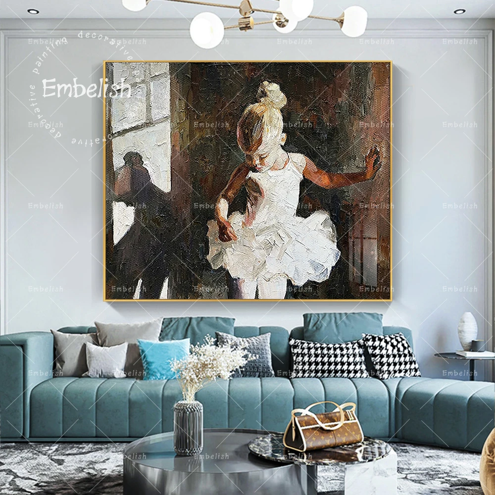 

Embelish 1 Pieces Baby Girl ballet Dancer Beautiful Portrait Wall Pictures For Living Room Modern Home Decor Canvas Paintings