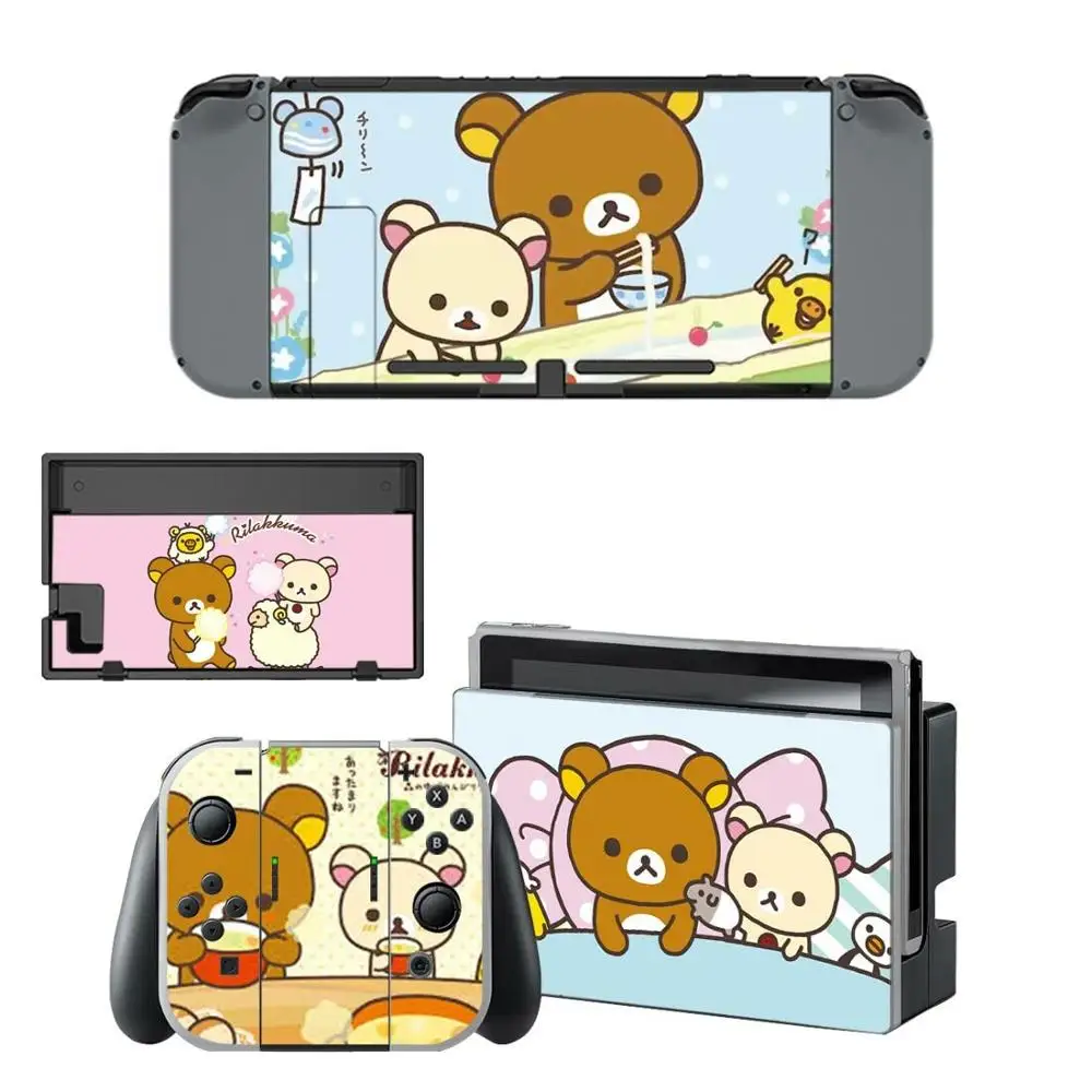 Наклейка Rilakkuma Korilakkuma Nintendo Switch наклейка s скины для контроллера консоли Joy