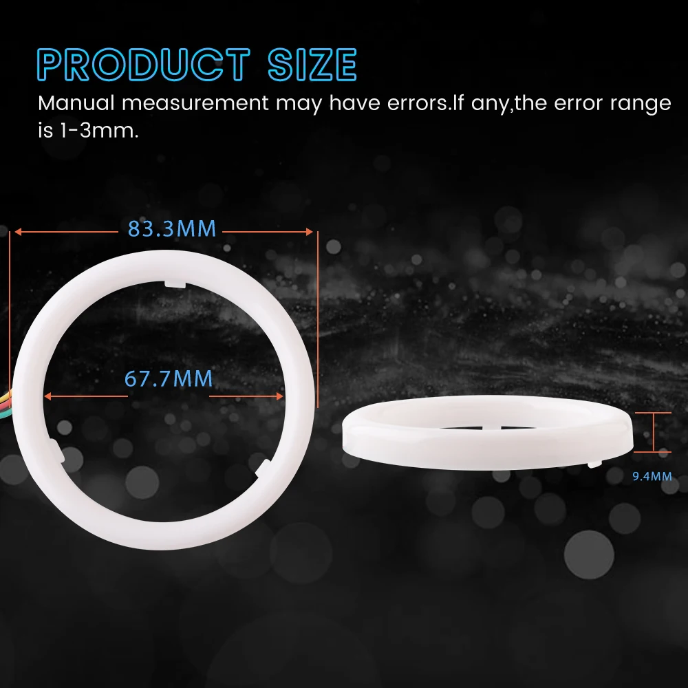 Автомобильные глаза ангела 2 шт./компл. Авто кольца ореола 12 В фара 2835 мотоцикл 80