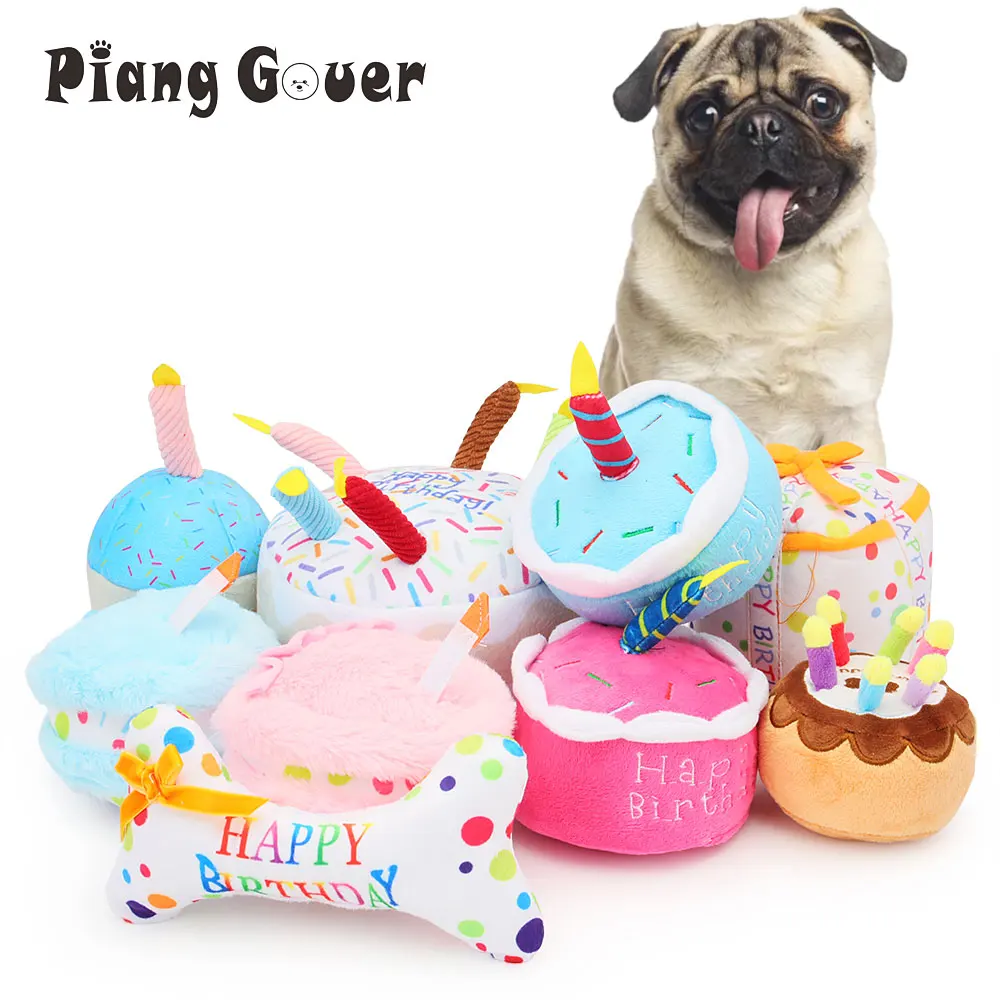 Милая игрушка для домашних животных в виде торта плюшевый десерт игра