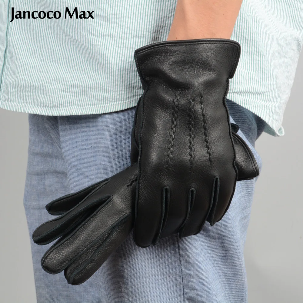 Jancoco Max модные перчатки из натуральной оленьей кожи осень-зима уличные варежки