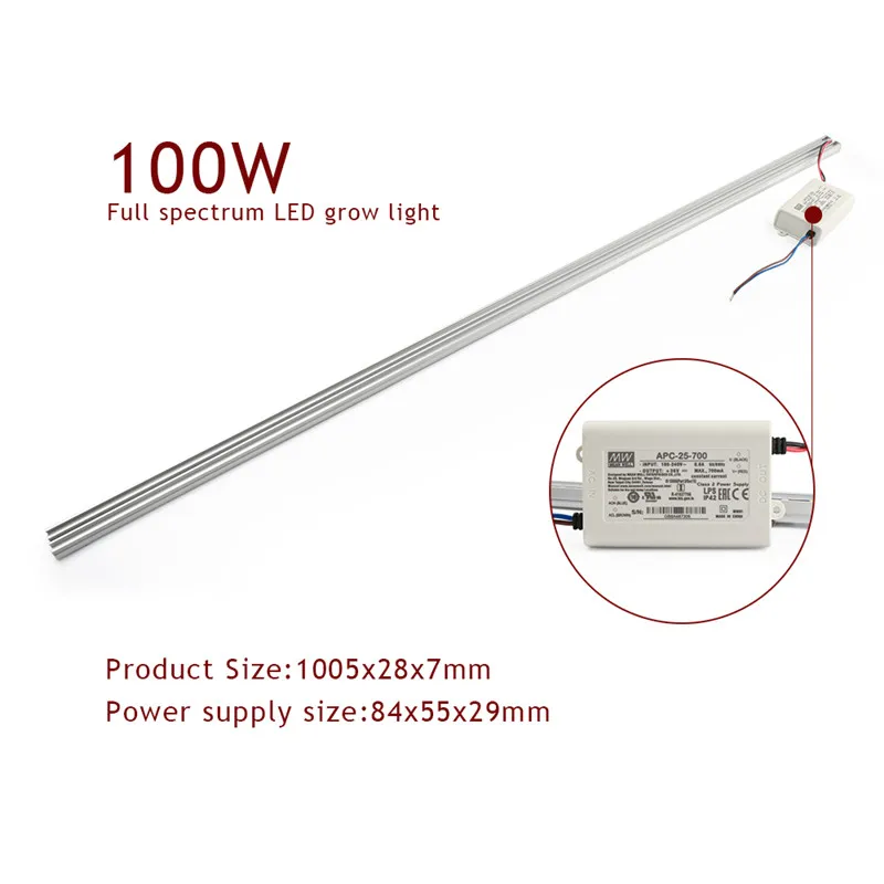 Светодиодная лампа полного спектра для выращивания растений 100 Вт 2 шт./лот -