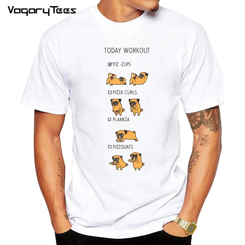 

Новинка, дизайн 2020, футболка для тренировок с принтом мопса сегодняшнего сезона, смешные мужские футболки с веселым дизайном, искусственная...