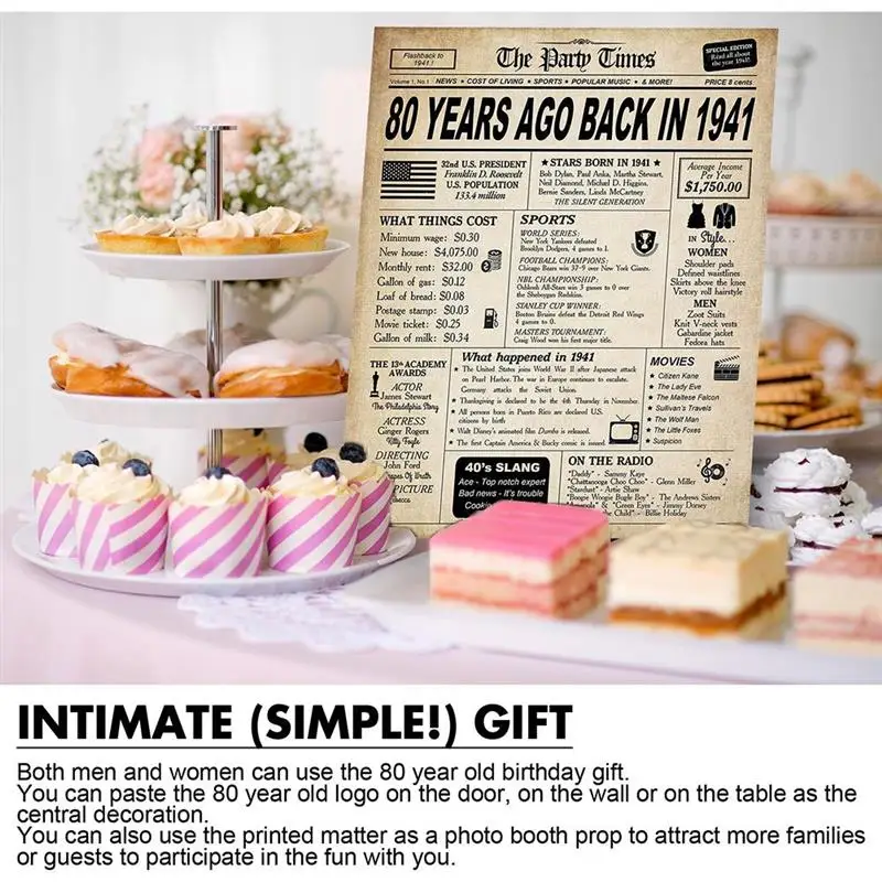 

50th Birthday Card Poster Old Style Vintage Table Decor Classic Party Centerpieces 50th Birthday Party Gifts For Women Or Men