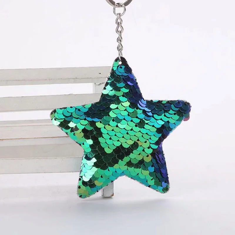 Блестками брелок звезда с днем рождения Свадебное Рождественский подарок для