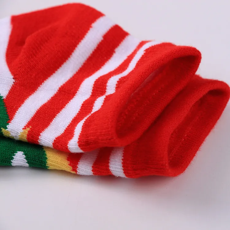 1 пара детских носков хлопковые высококачественные красные рождественские носки