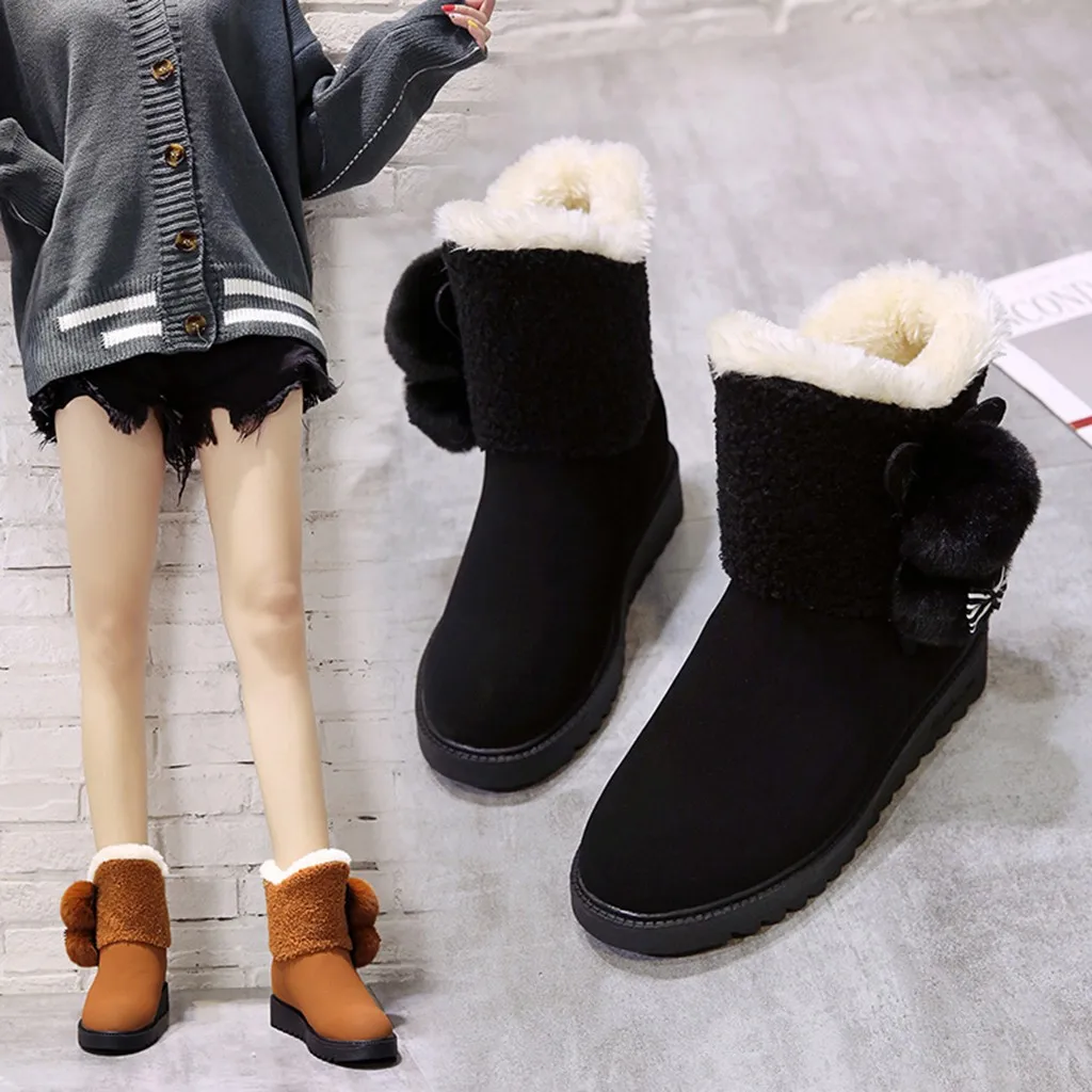 Женские зимние ботинки на массивном каблуке женские модные теплые полусапоги