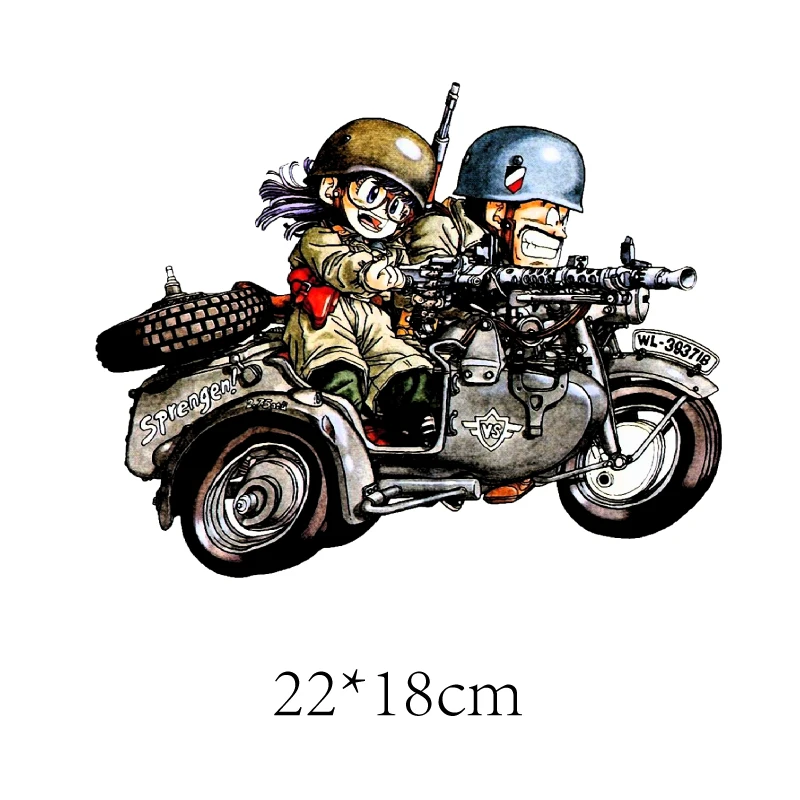 

Anime Girls Military Patches Motorcycle Biker DIY Thermal Sticker on Clothes Iron-on Transfers for Clothing Thermoadhesive Patch