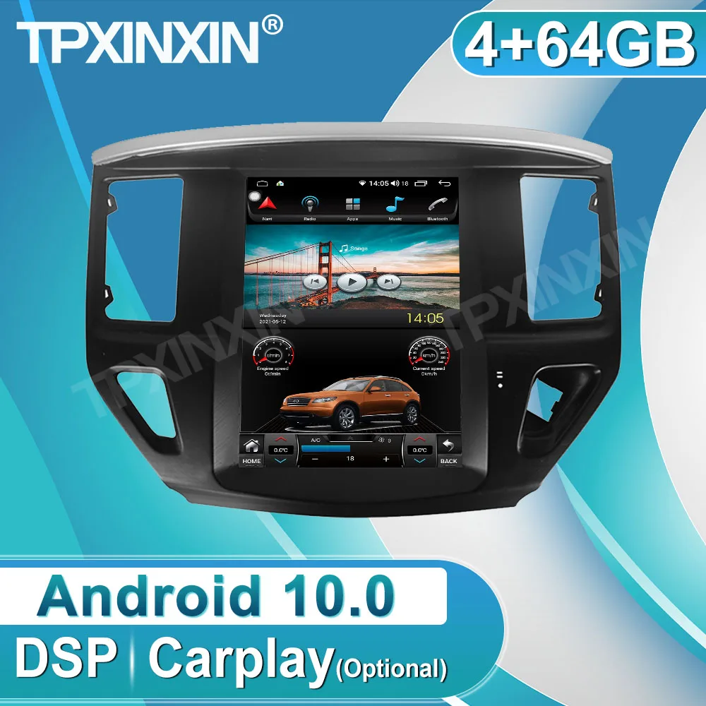 

Android 10.0 Carplay 4+64GB For Nissan Pathfinder 2012-2019 Radio Recorder Multimedia Player Stereo DVD Head Unit GPS Navigatie