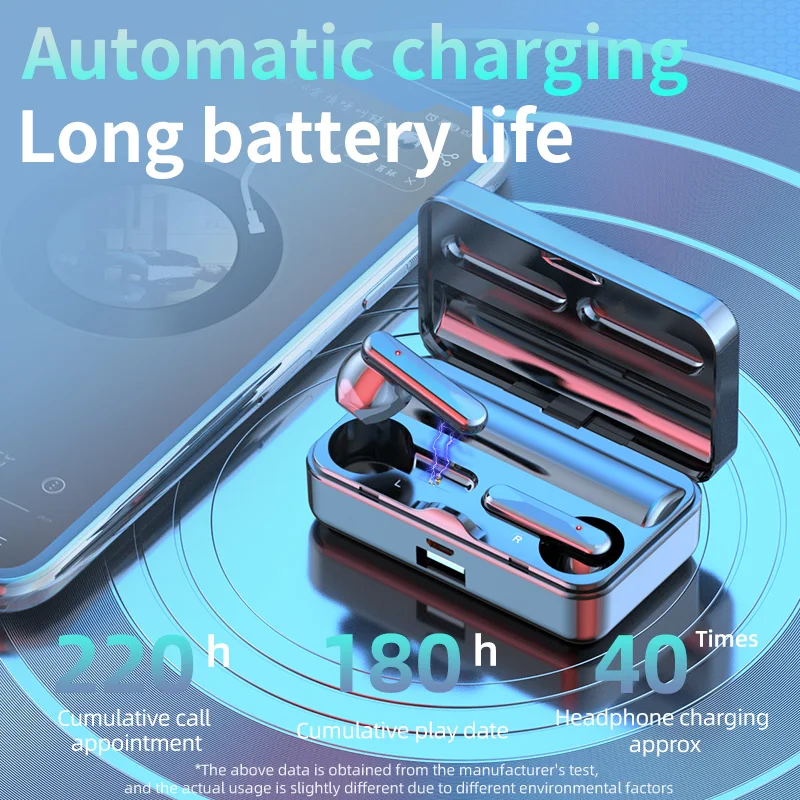 

TWS Bluetooth 5.1 Earphones Stereo Sports Waterproof Bluetooth Wireless Headphones 2000mAh Charging Box Earbuds With Mic earbuds