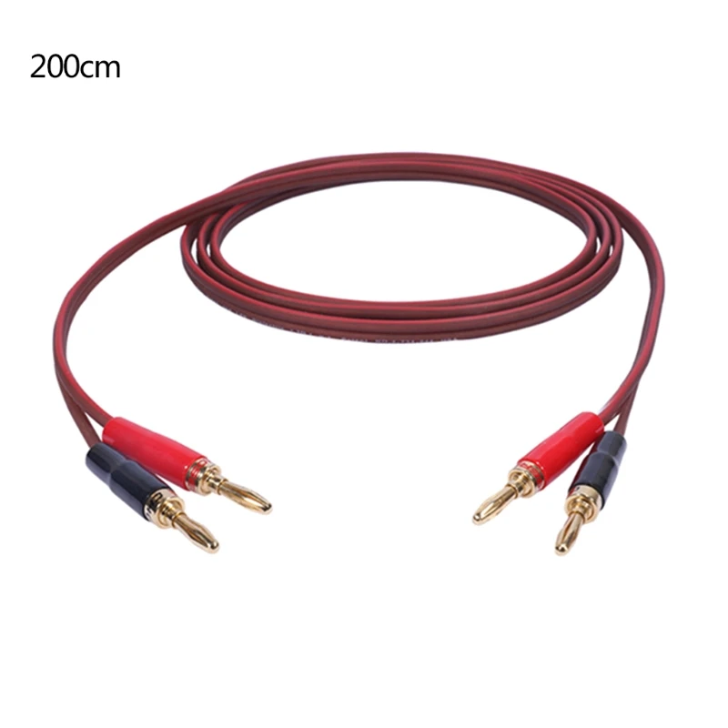 

-Audio Gold Plated 2 Banana Plugs to 2 Banana Plugs Silver Plated Speaker Cable 270B