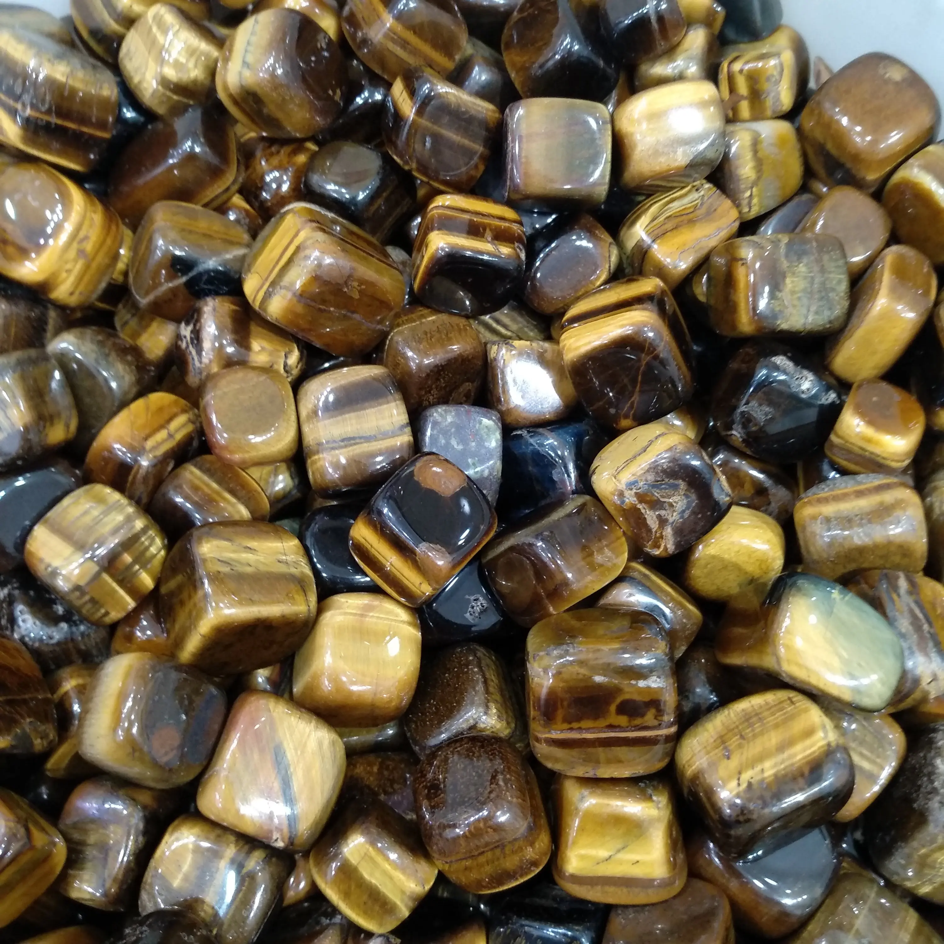 

Natural Beautiful Tiger's-eye Crystal Gravel Specimen Reiki Healing Gravel