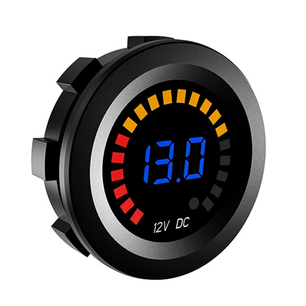 

12V Digital Panel Voltmeter Meter Tester Color LED Display For Car Motorcycle Boat Truck Refit Accessories