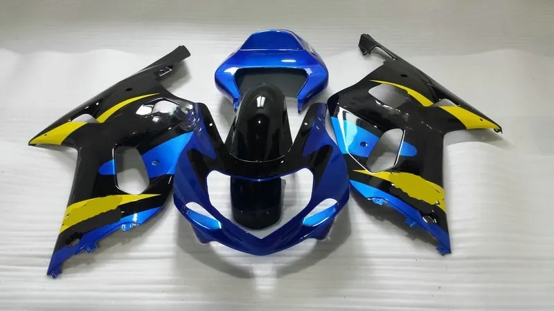 Aftermarket обтекатель комплект для GSXR600 750 01 02 03 GSXR 600 GSX R750 K1 2003 2001 2002 ABS черный синий