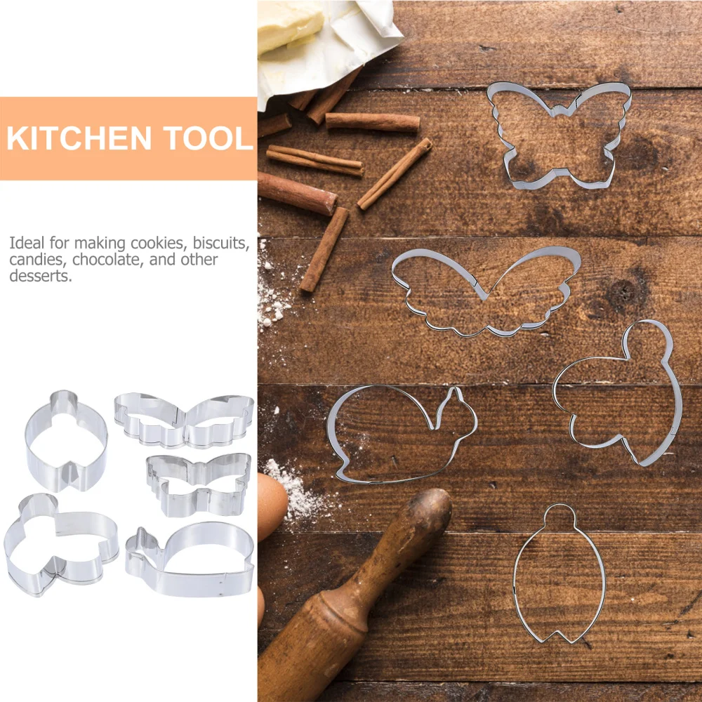 

2 Sets 10 Pcs Candy Molds Convenient Candy Molds Odorless Biscuit Molds (Silver)