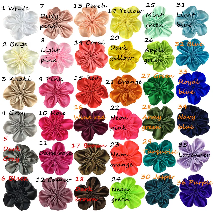 200 шт./лот швейная атласная лента цветок розы ручная работа шелковая ткань