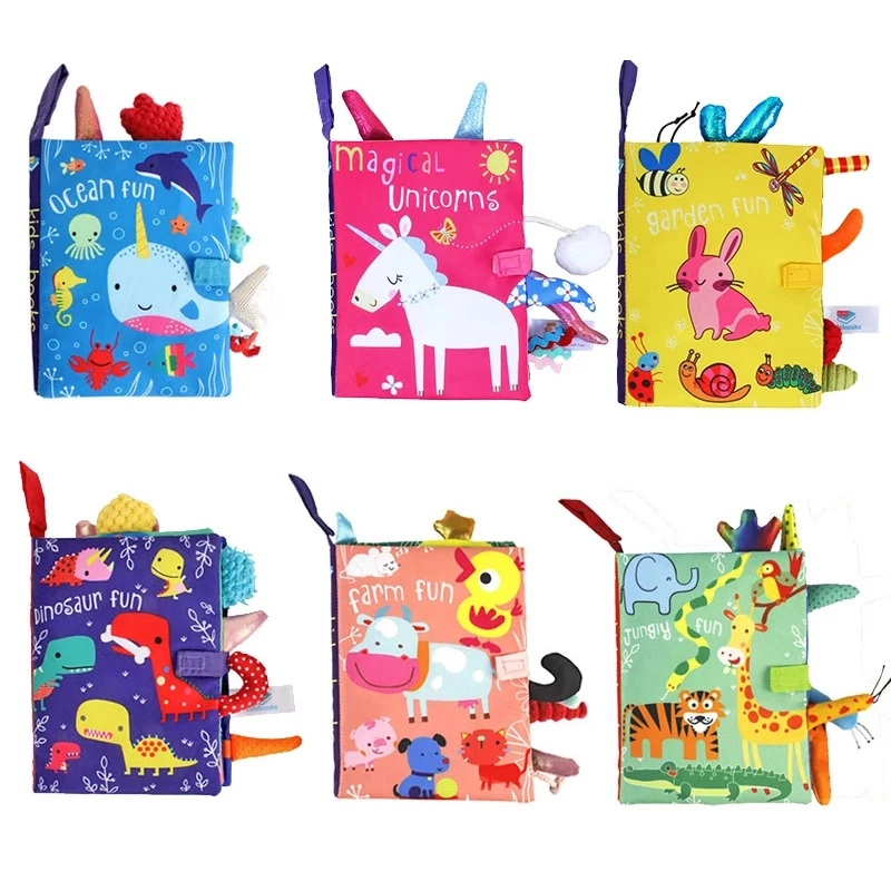 Детская 3D тканевая книга мягкая моющаяся интерактивная для родителей и детей