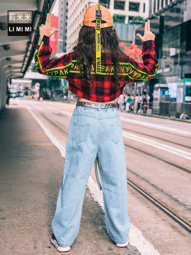 Модные танцевальные костюмы в стиле хип-хоп для детей мальчиков и девочек