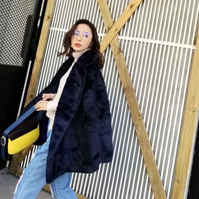 Лидирующий бренд Стиль High-end Новая мода женские пальто из искусственного меха 18S18