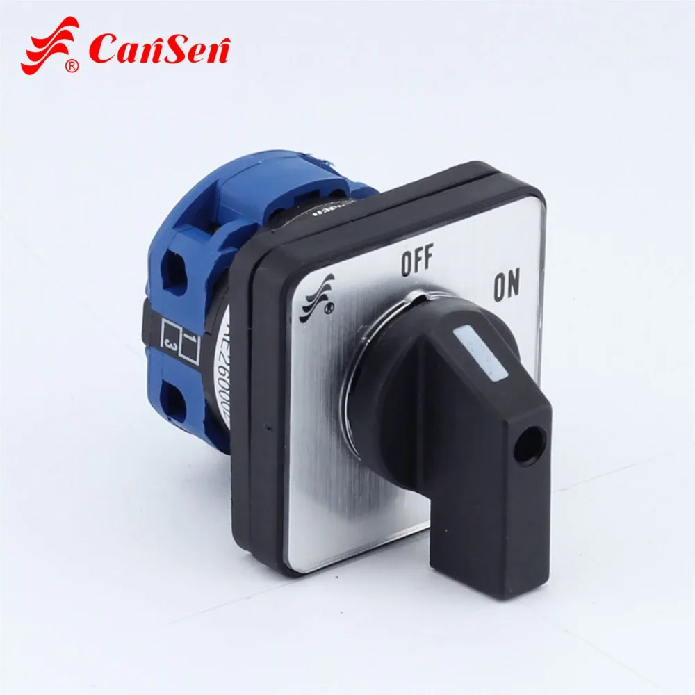 CANSEN LW26-20 CA10 Ith 20A поворотный кулачковый переключатель ВКЛ/ВЫКЛ 2 положения 2 полюса 4 клеммы