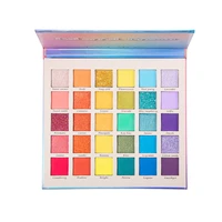 handaiyan 30 colors eyeshadow pallete shimmer matellic neon waterproof makeup palette glitter matte shades blendable powder