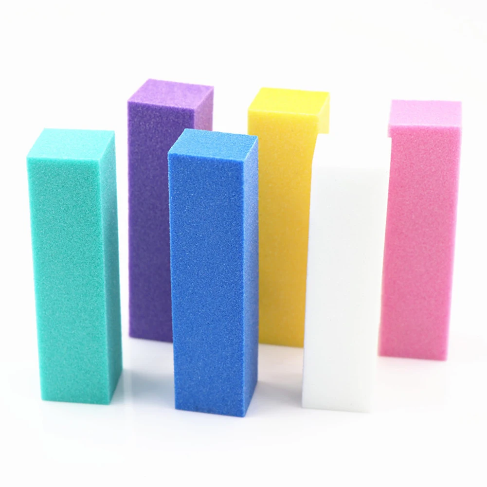 

13Pcs/Set Nail Files 6 Nails Polishing Buffing EVA Manicure Buffer Block Pink + 7pcs Black Emery Board Sanding Tools