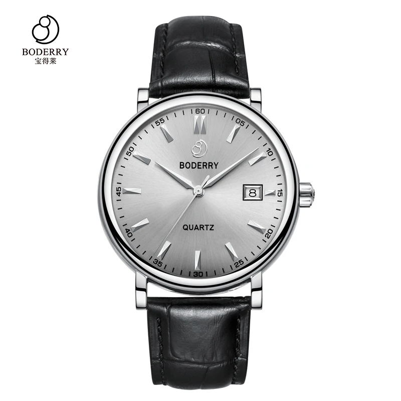 Gray Silver Роскошные Брендовые Часы для мужчин, швейцарские кварцевые мужские часы, модные деловые часы из нержавеющей стали, золотые мужские часы, мужские часы - Цвет: Gray Silver