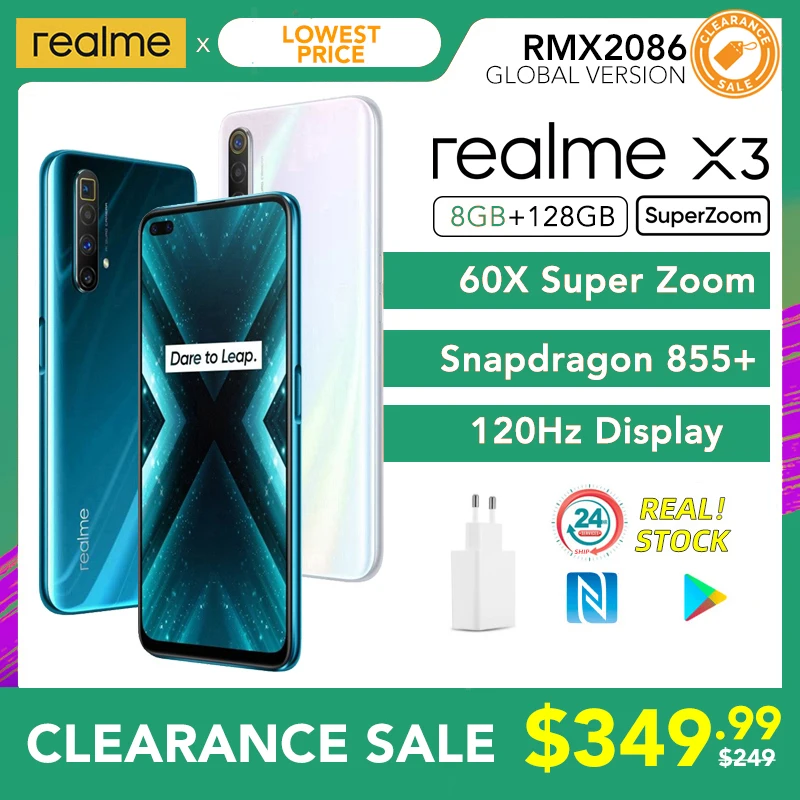 Смартфон realme X3 SuperZoom глобальная версия x3 8 + 128 ГБ экран 855 &quot процессор Snapdragon 120