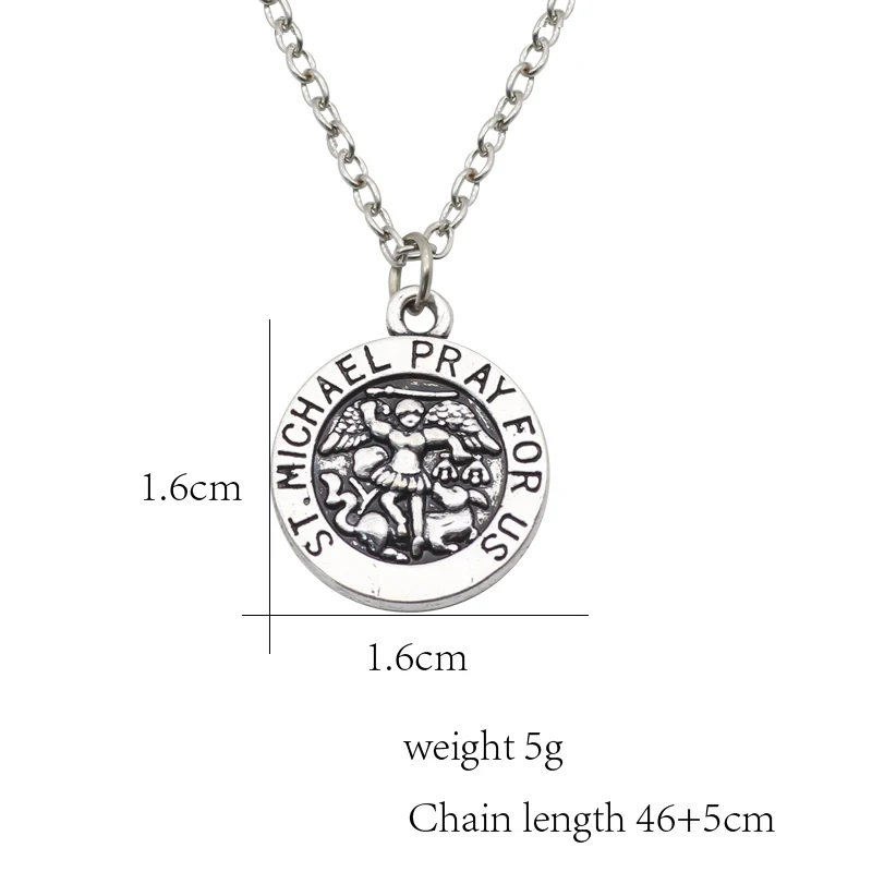 

Vintage Harajuku Michael Necklace Erkek Kolye Pray For Us Pendant Statement Women Men Choker Fashion Jewelry Gifts 2020 New