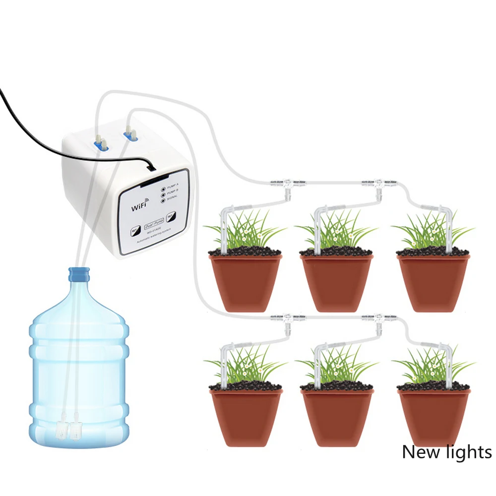 

Newest Mobile Phone Remote WIFI Control Watering Device Intelligent Auto Drip Irrigation System Garden Plant Water Pump Timer