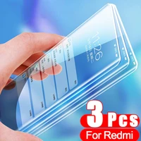 3pcs full tempered glass for xiaomi redmi note 10 9 8 7 6 pro 10s screen protector for poco x3 nfc m3 f2 pro mi 10t pro glass