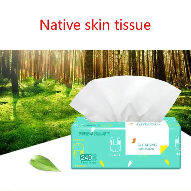 

1pc Soft Tissues Paper 4-Ply Toilet Tissues Paper Home Bath Softening Household Pape Napkins for car