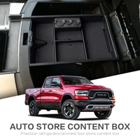 for dodge ram 1500 2500 3500 20092018 car central armrest storage box center console flocking organizer containers accessories