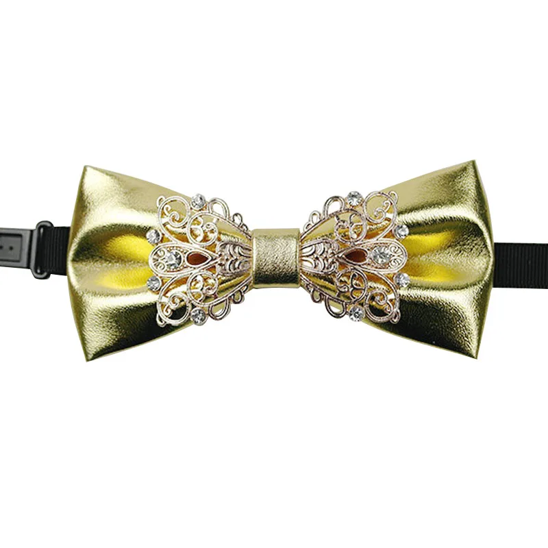 Новинка 2020 Винтажный Золотой Свадебный галстук бабочка Ретро стиль британский