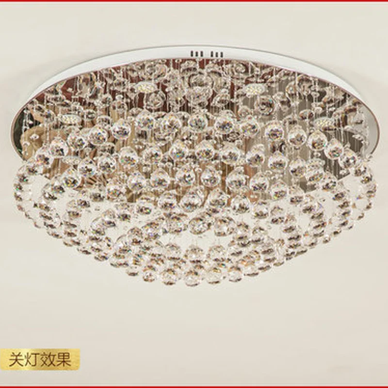 Роскошный Простой круговой Хрустальный потолочный светильник модные