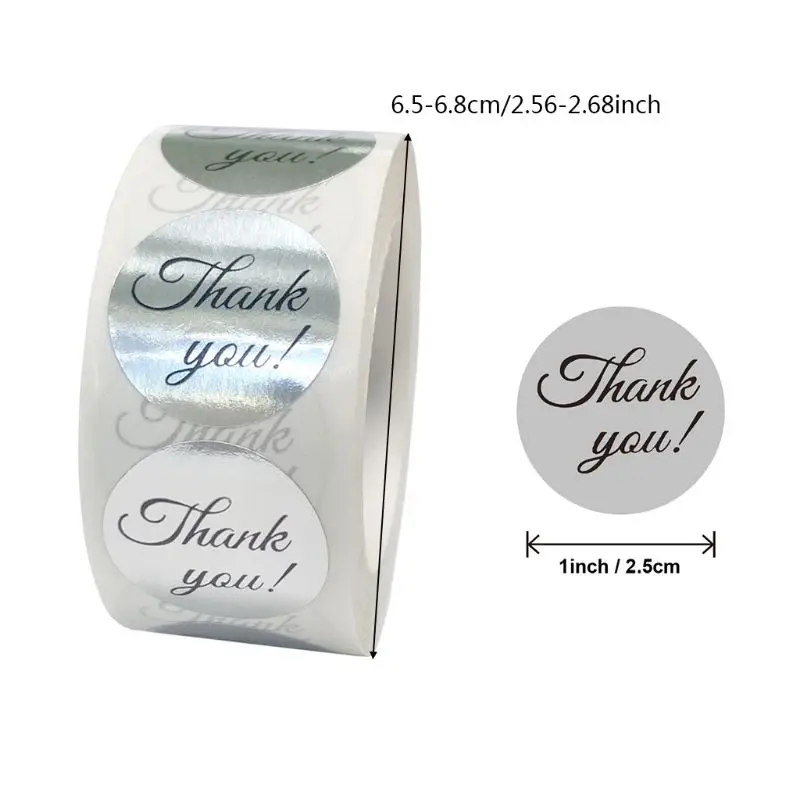 Круглый благодарим вас наклейки печать для скрапбукинга Упаковка Этикетки Мини