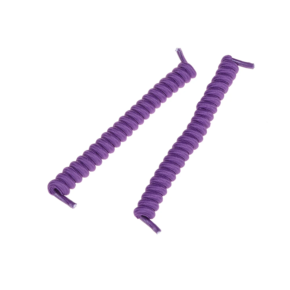 

1Pair Curly Elastic Shoelaces No Tie Trainer Kids Shoe Laces Colours for Childs and Adults Best in Sports Flat Shoelace Hot Sale