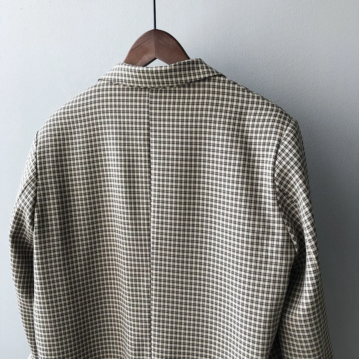 

Retro Plaid Suit Women 2021 Spring New Korean Fashion Casual Loose Mid-length Plaid Jacket Women