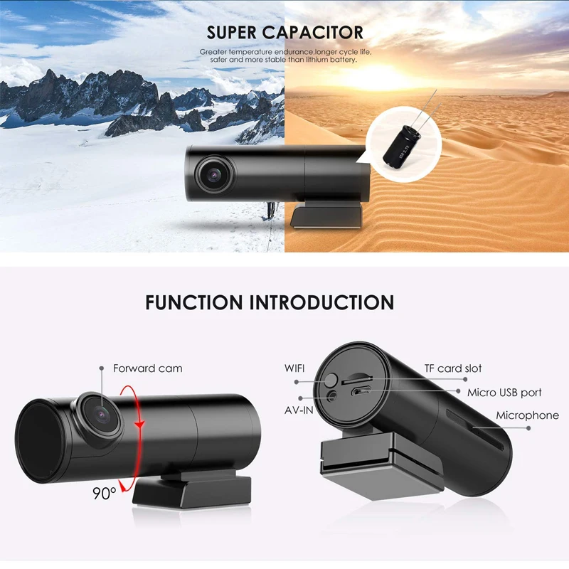 $82.87 Mini Hidden Car Dash Cam DVR with WiFi Dual Lens Car Camera Dash Cam Wifi Dual Dash Cam Dual Wifi Car Dash Camera Wifi Dash Cam