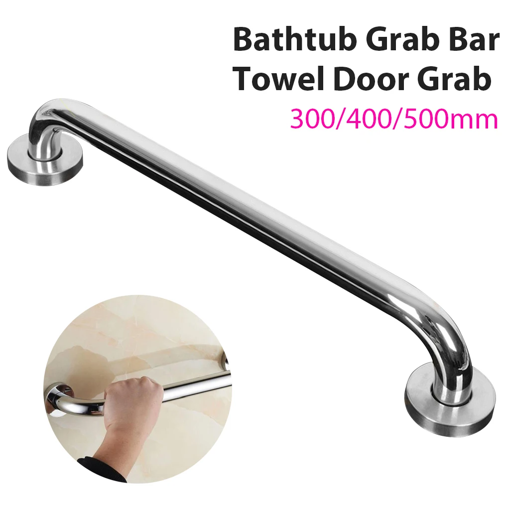 

Stainless Steel Towel Grab Bar Holder Bathroom Bathtub Grab Bar Toilet non-slip Handle Home Room Bath Grab Bar 300/400/500mm