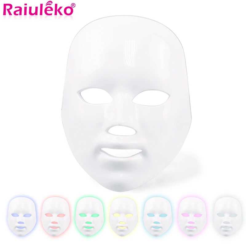 

Household Removal Acne Mark Skin Care Photon Rejuvenation Beauty Whitening Instrument 7 Color Photon LED Colorful Facial Masks
