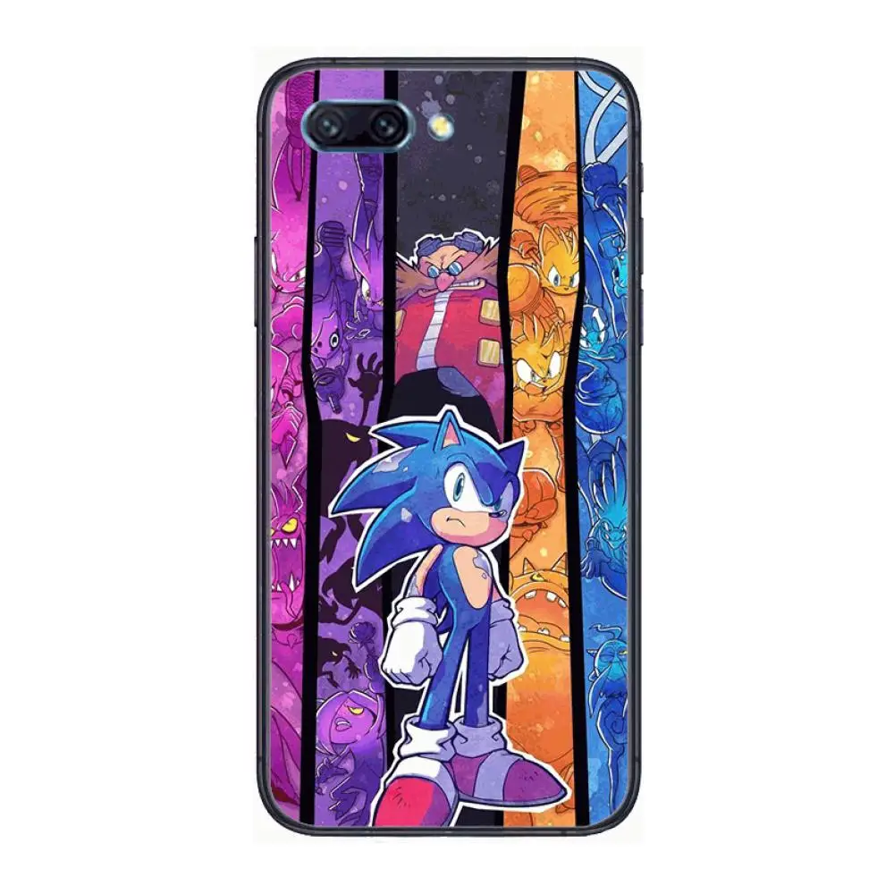 

Anime Blue Sonic style clear Phone Case For Huawei Honor 10 9 8 7 N Pro Lite A C RU Black Etui Coque Hoesjes comic fashion