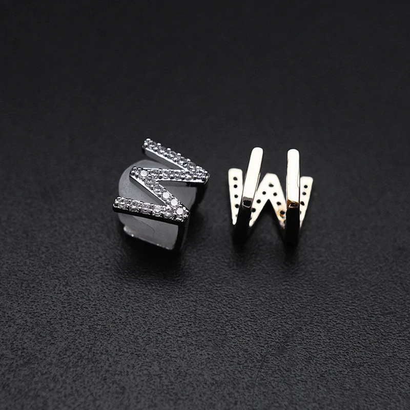 

Rock 26 Letters Rapper Teeth Case Gold Color Braces Fashion Teeth Cover Cosplay Jewelry Grills Crystal Tooth Decor Hip Hop