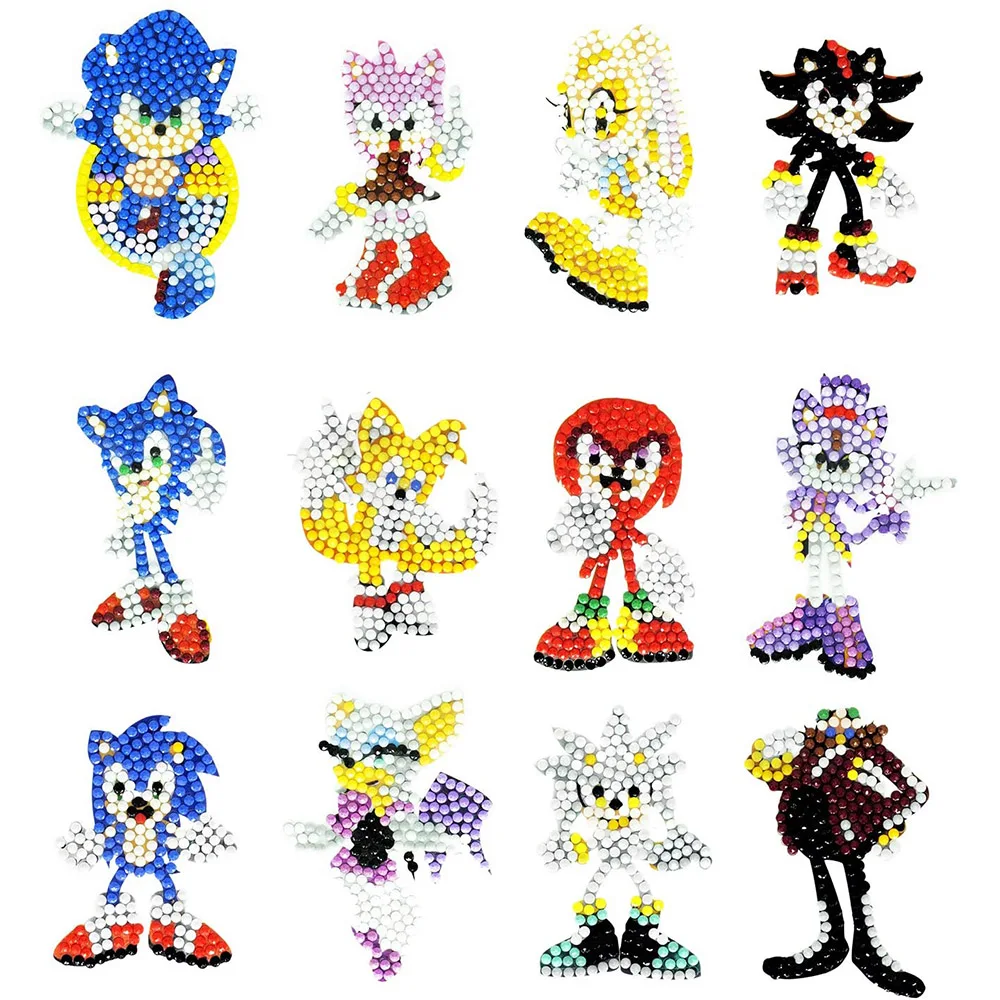

Diamond Painting Stickers Kits DIY The Cartoon Theme Stick Paint with Diamonds by Numbers Kit Mosaic Stickers Handmade Art Craft