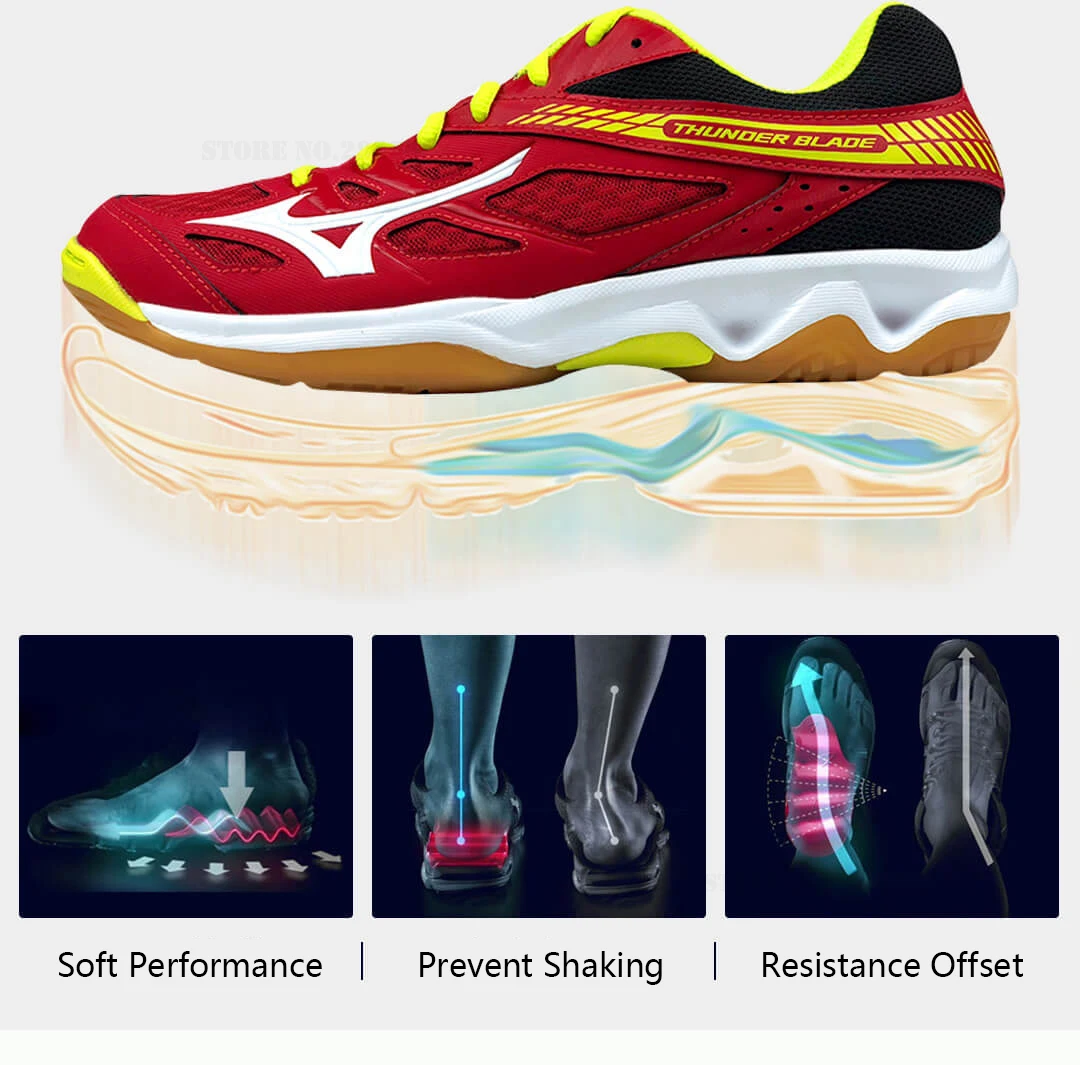 Xiaomi Mizuno Indoor Комплексная тренировочная обувь волна амортизирующая Спортивная обувь резиновая подошва мягкие дышащие кроссовки